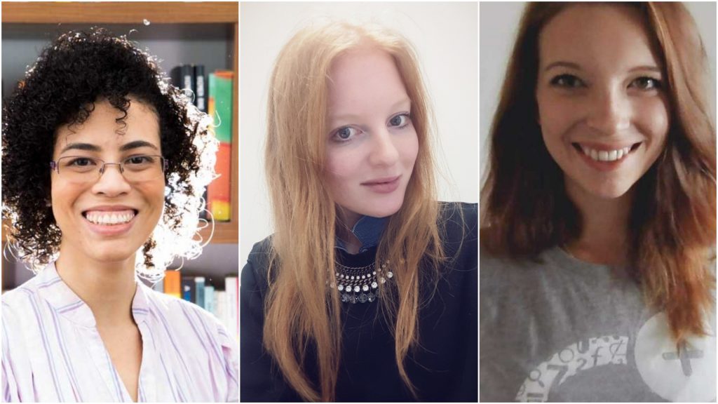 Iara Vidal, Isabelle Dorsch, and Lisa Matthias are the ScholCommLab's spring Visiting Scholars.