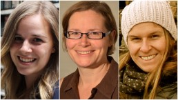 Making Knowledge Public students Melissa Roach, Kari Gustavson, and Carina Albrecht