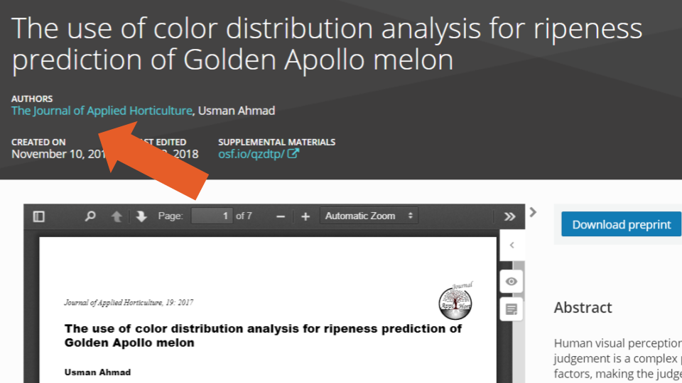 A preprint posted on the AgriXiv server